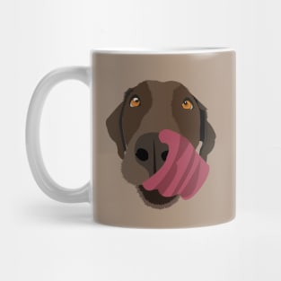 Chocolate Lab with its Tongue Out Mug